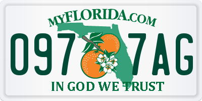FL license plate 0977AG