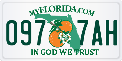FL license plate 0977AH