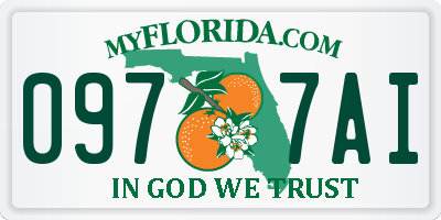 FL license plate 0977AI
