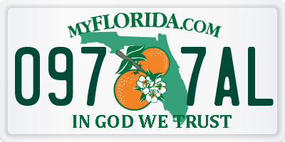 FL license plate 0977AL
