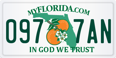FL license plate 0977AN