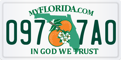 FL license plate 0977AO