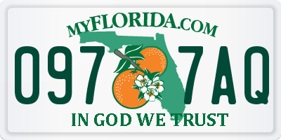 FL license plate 0977AQ
