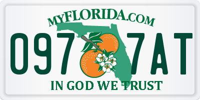 FL license plate 0977AT