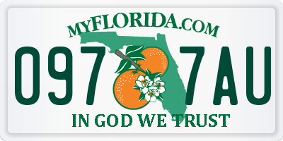 FL license plate 0977AU