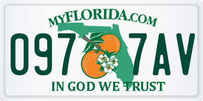 FL license plate 0977AV