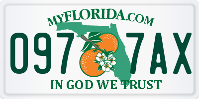 FL license plate 0977AX