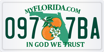 FL license plate 0977BA