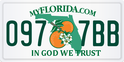 FL license plate 0977BB