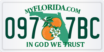 FL license plate 0977BC