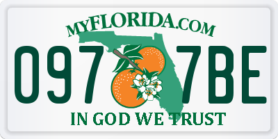 FL license plate 0977BE