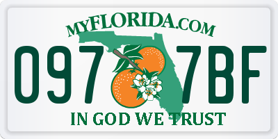 FL license plate 0977BF