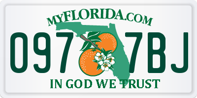 FL license plate 0977BJ