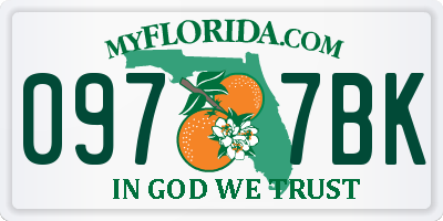 FL license plate 0977BK