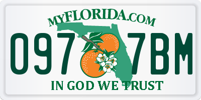 FL license plate 0977BM