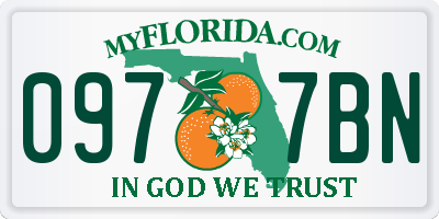 FL license plate 0977BN