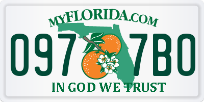 FL license plate 0977BO