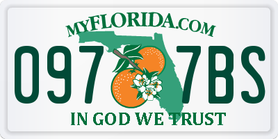 FL license plate 0977BS