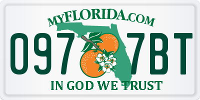 FL license plate 0977BT