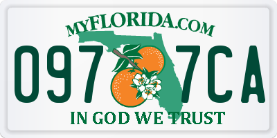 FL license plate 0977CA