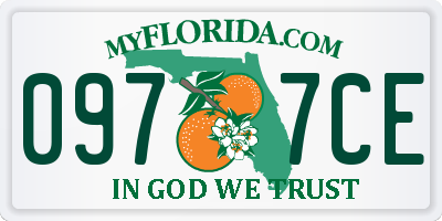 FL license plate 0977CE