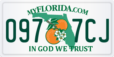 FL license plate 0977CJ