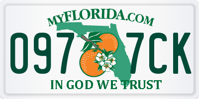 FL license plate 0977CK