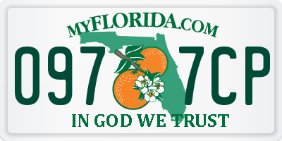 FL license plate 0977CP