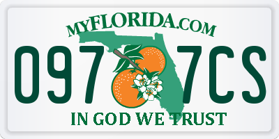 FL license plate 0977CS