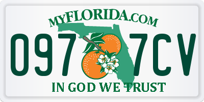FL license plate 0977CV