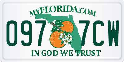 FL license plate 0977CW