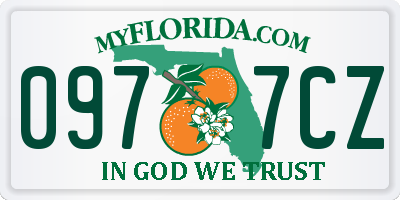 FL license plate 0977CZ