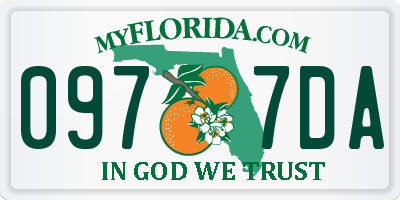 FL license plate 0977DA