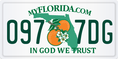 FL license plate 0977DG