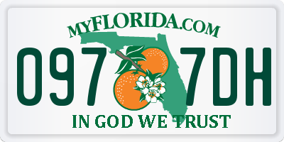 FL license plate 0977DH