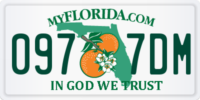 FL license plate 0977DM