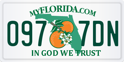 FL license plate 0977DN