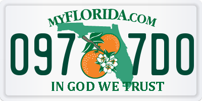 FL license plate 0977DO