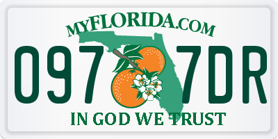 FL license plate 0977DR