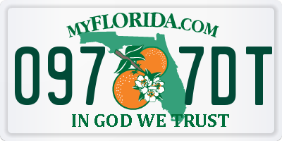 FL license plate 0977DT