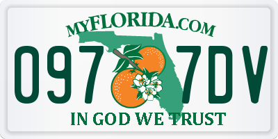 FL license plate 0977DV