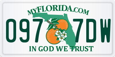 FL license plate 0977DW