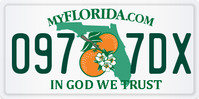 FL license plate 0977DX