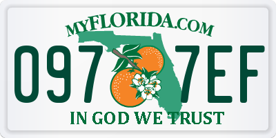 FL license plate 0977EF