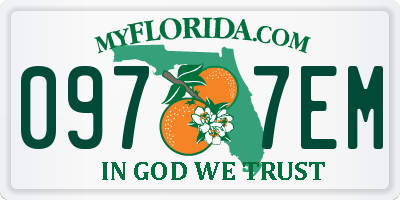 FL license plate 0977EM