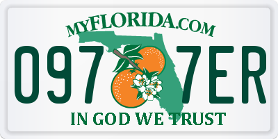 FL license plate 0977ER