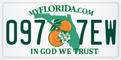 FL license plate 0977EW