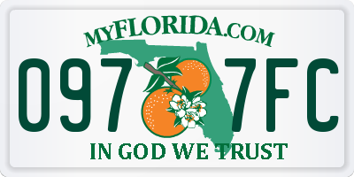 FL license plate 0977FC