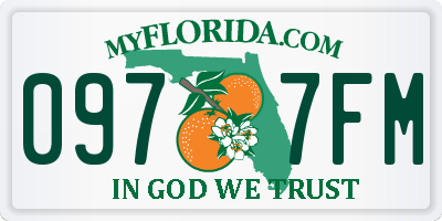 FL license plate 0977FM