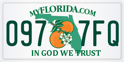 FL license plate 0977FQ